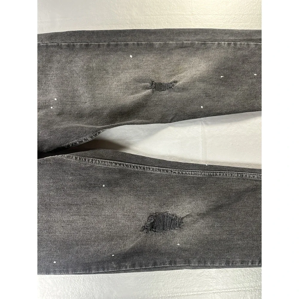 Levis 512 Jeans Mens 33x32‎ Gray Charcoal Slim Tapered Faded Black Stretch Flex